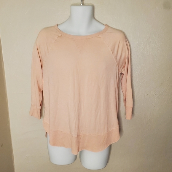 Calvin Klein Performance Women's Medium Shirt Peach Orange Half Sleeve - Picture 1 of 5